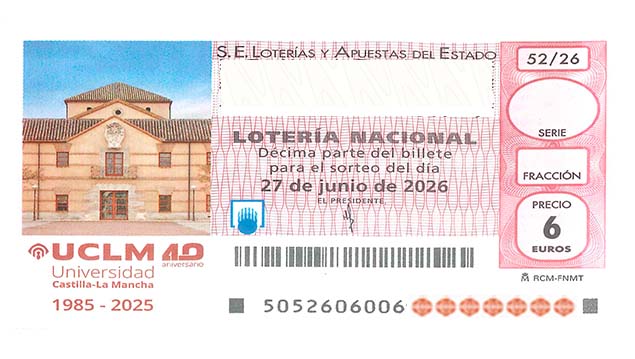 Décimo 33547 del sorteo 52-27/06/2026 Sábado