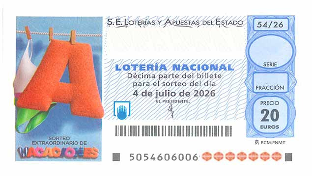 Décimo 77448 del sorteo 54-04/07/2026 Sábado
