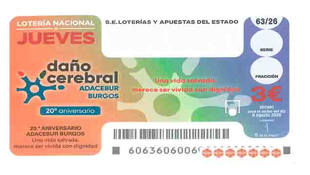Décimo 93601 del sorteo 63-06/08/2026 Jueves