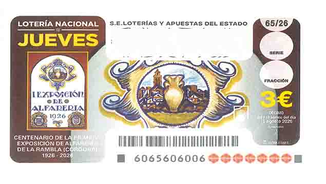 Décimo 74209 del sorteo 65-13/08/2026 Jueves